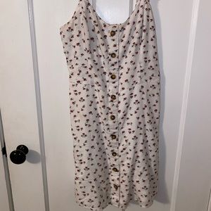 White and Red Rose Dress